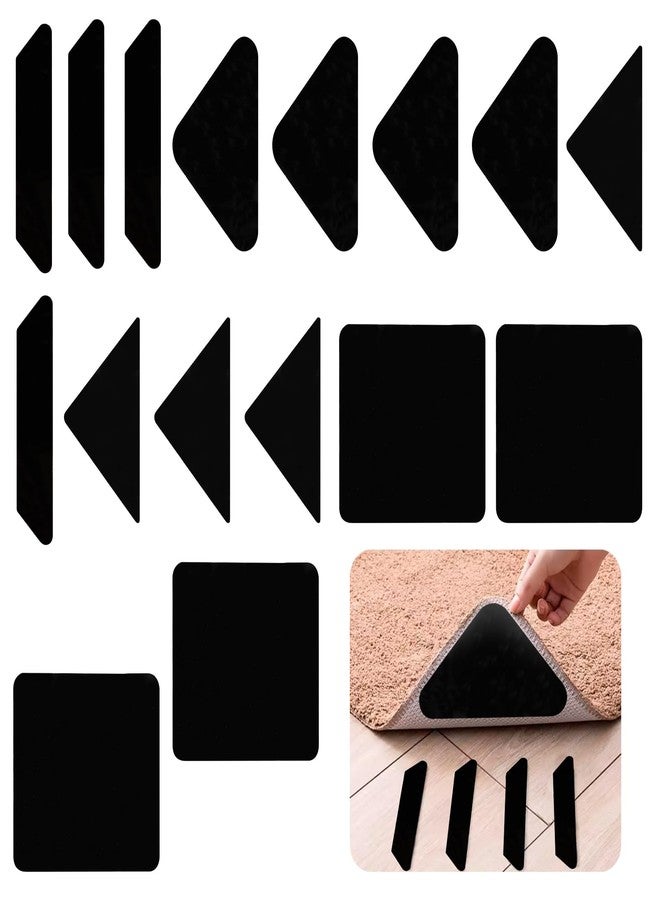 Siutaga 16 Pieces Gripper for Rug Non Slip Rug Pads for Hardwood Floors Reusable Rug Anti Slip Grips for Area Rugs to Keep Rug in Place - Image 1